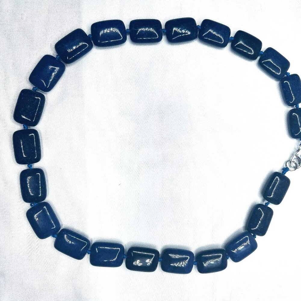 Vintage Lapis Lazuli Necklace – Natural Stone, 46 cm, Canada